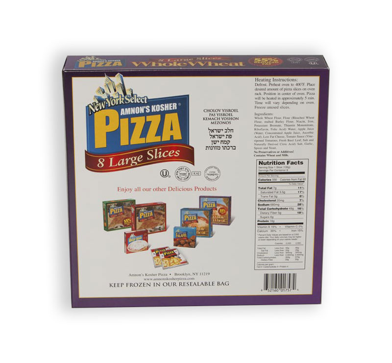 Amnons Reduced Fat Whole Wheat Pizza Back
