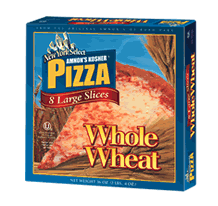 8 Large Slices of Amnons Kosher Whole Wheat Pizza